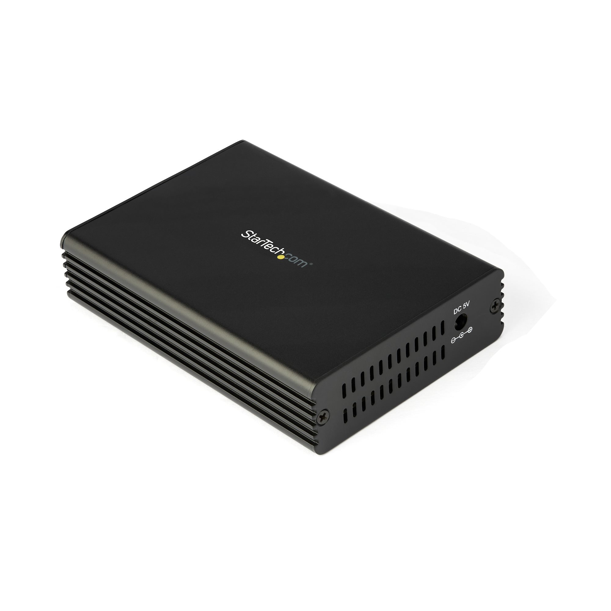 StarTech.com 10GbE Multi-Gigabit Open SFP+ Fiber Media Converter, Standalone 10 Gigabit Ethernet RJ-45 to 10GBASE-T SFP, Single-Mode / Multi-Mode, 9K Jumbo Fram – image 1