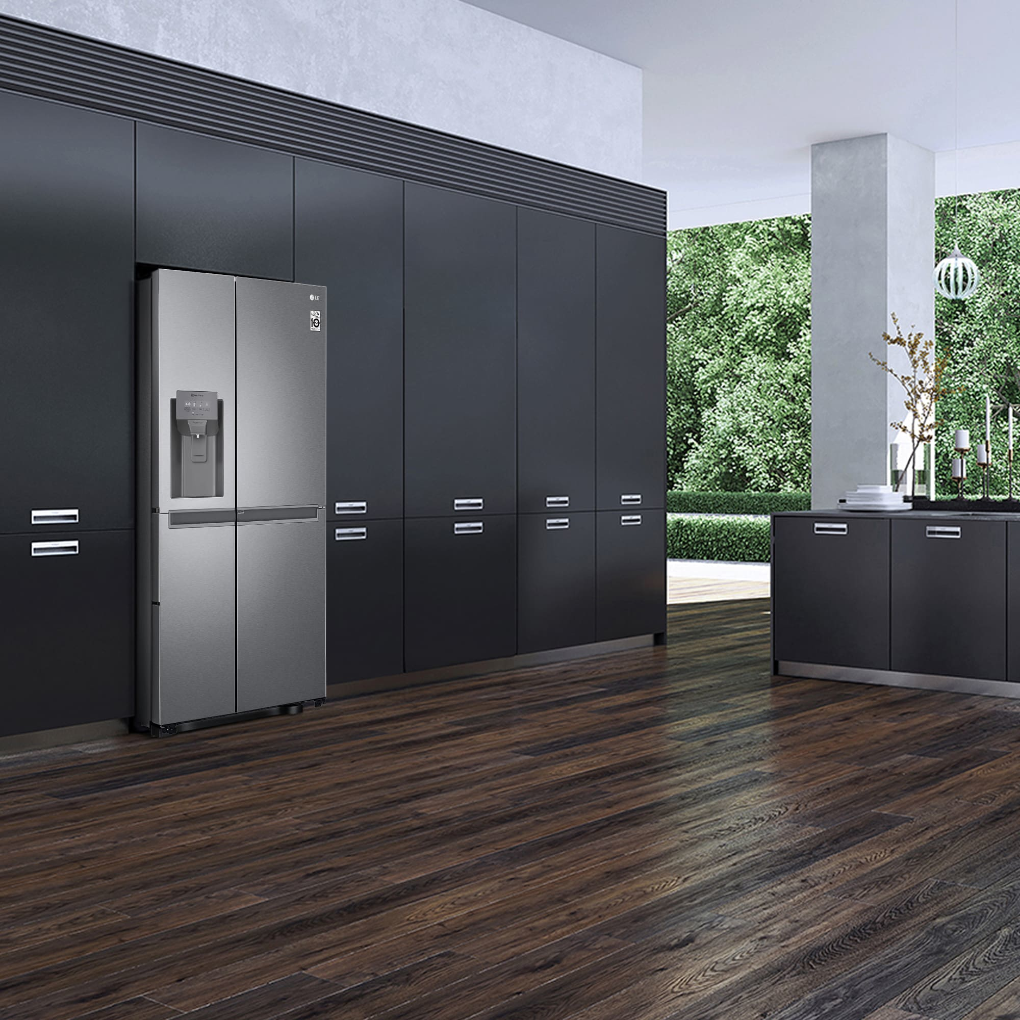 LG GSLV30PZXM side-by-side refrigerator Freestanding – image 5