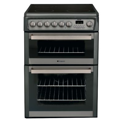 Hotpoint EW74G cooker Freestanding cooker Electric Ceramic hob Graphite