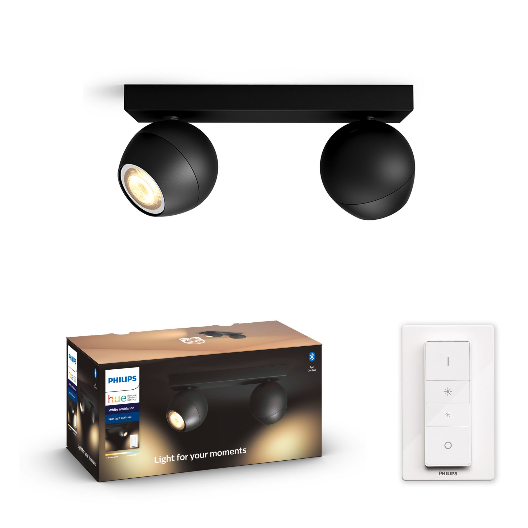 Philips by Signify Philips Hue White ambience Buckram double spotlight – image 4