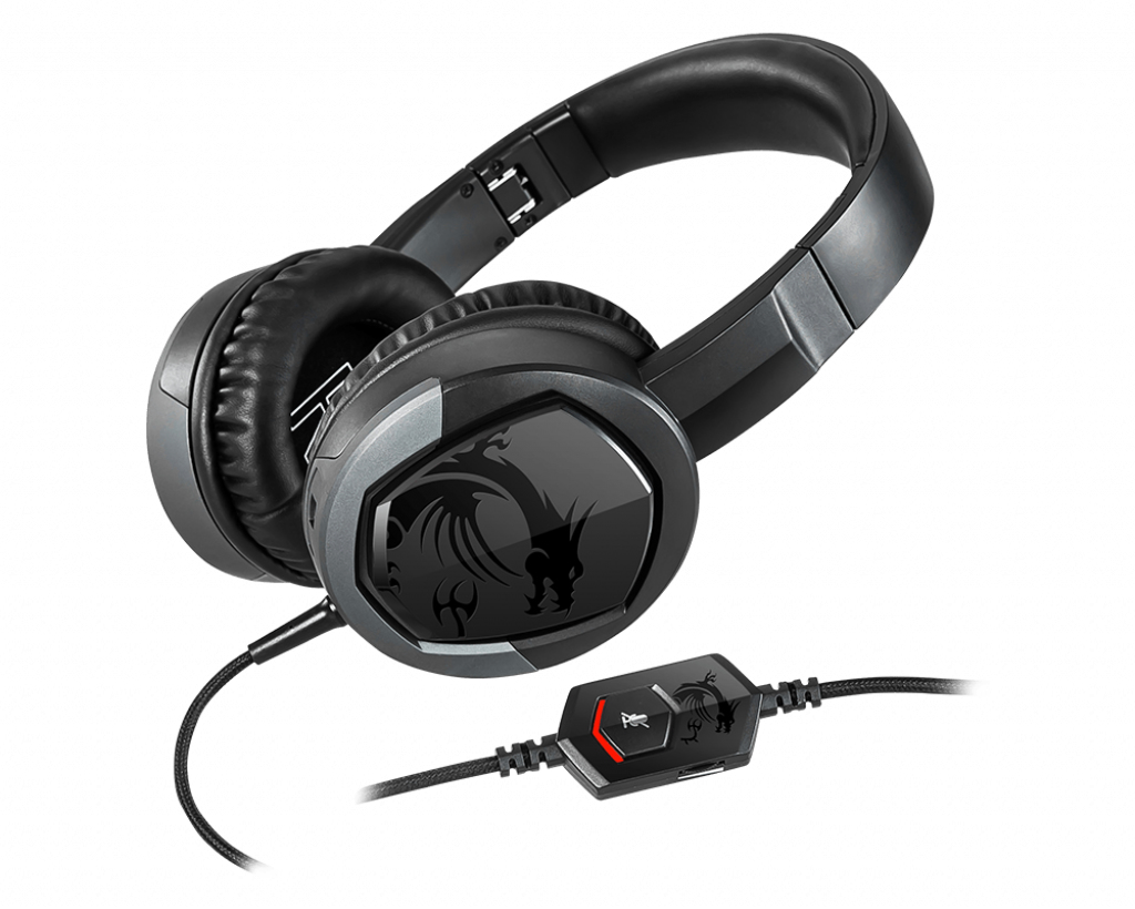 MSI IMMERSE GH30 V2 Gaming Headset 'Black with Iconic Dragon Logo, Wired Inline Audio with splitter accessory – image 5