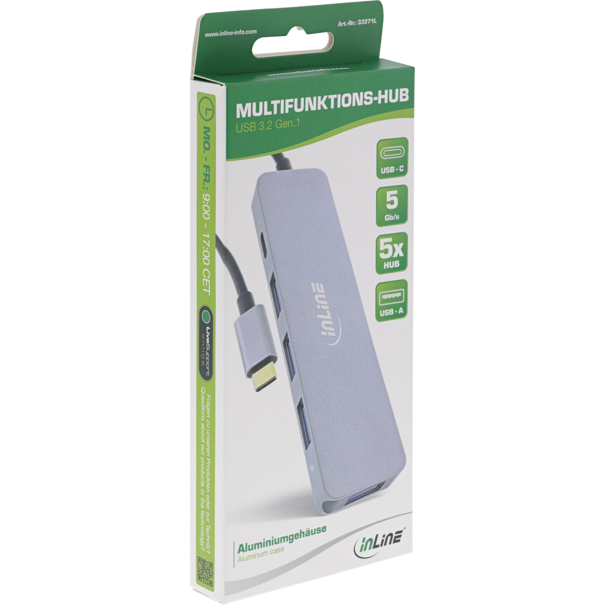 InLine USB 3.2 USB-C Multi Hub (4x USB-A – image 4