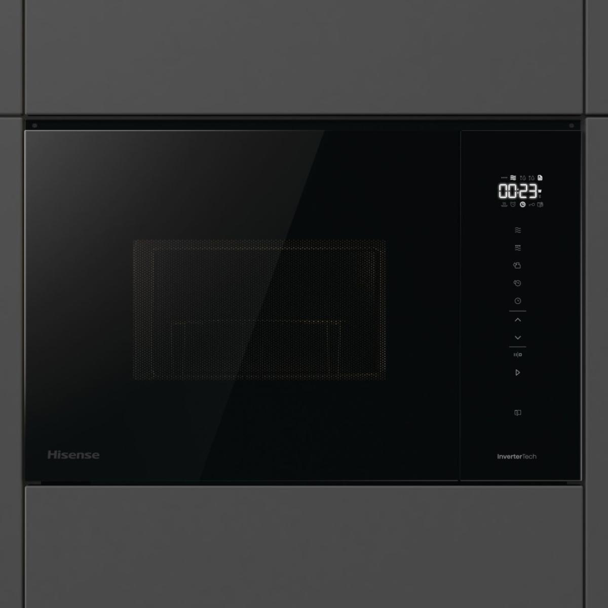 Hisense Built in 25 L microwave with grill. Inverter technology ensures even heating, while microwave + grill combines speed and crisp results. Auto programmes – image 4