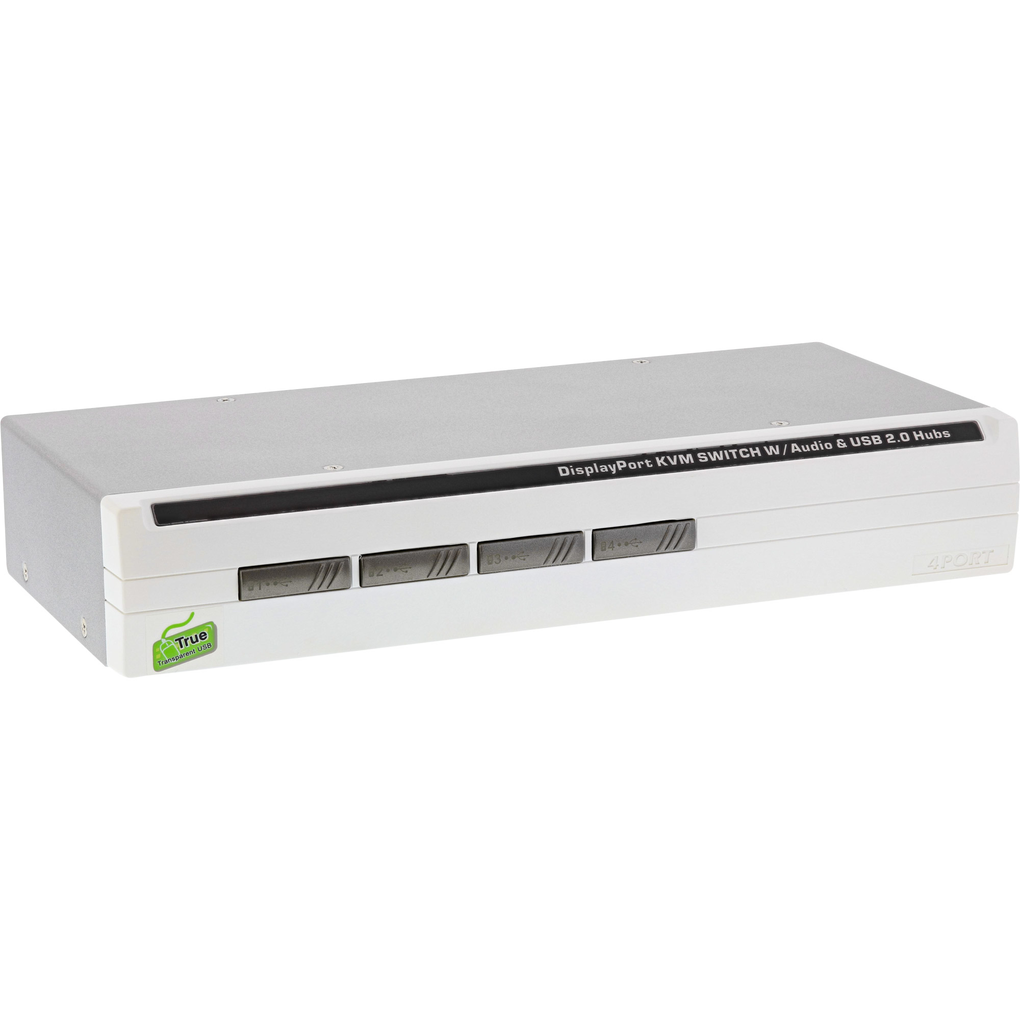 InLine Desktop KVM Switch, 4-port, DisplayPort 1.2, 4K, USB 2.0, Audio – image 1