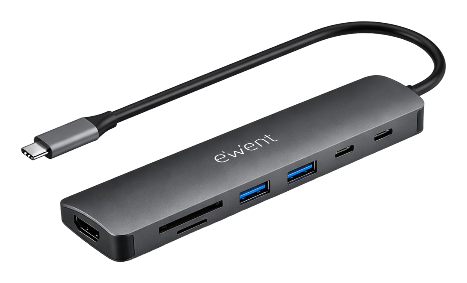 Ewent EW1152 laptop dock/port replicator Wired USB 3.2 Gen 1 (3.1 Gen 1) Type-C Grey