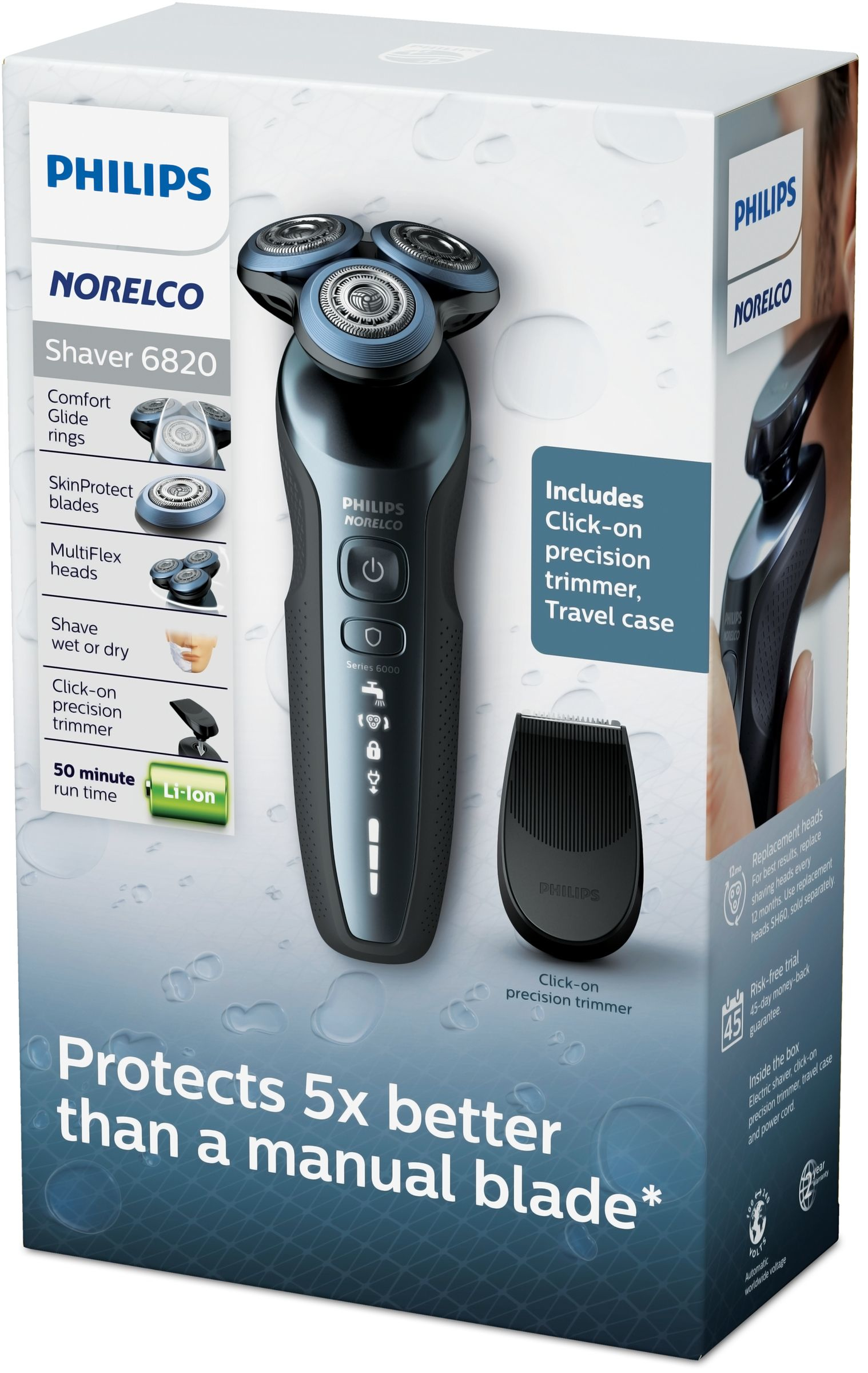 Philips S6820/83 men's shaver Rotation shaver Trimmer Black – image 2