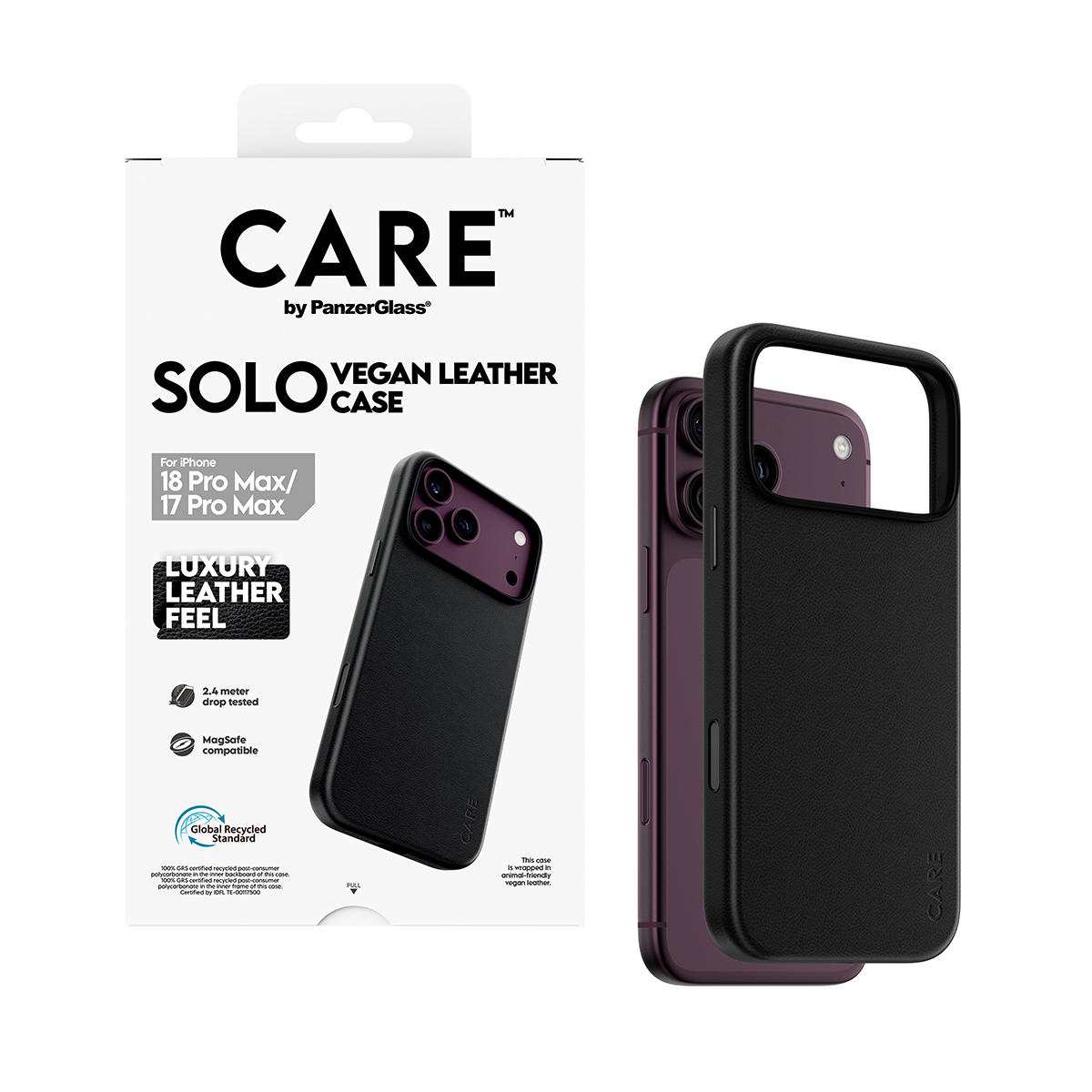 PanzerGlass CARE™ by PanzerGlass® Solo Vegan Leather Case Black w. MagSafe iPhone 18 Pro Max | 17 Pro Max – image 5