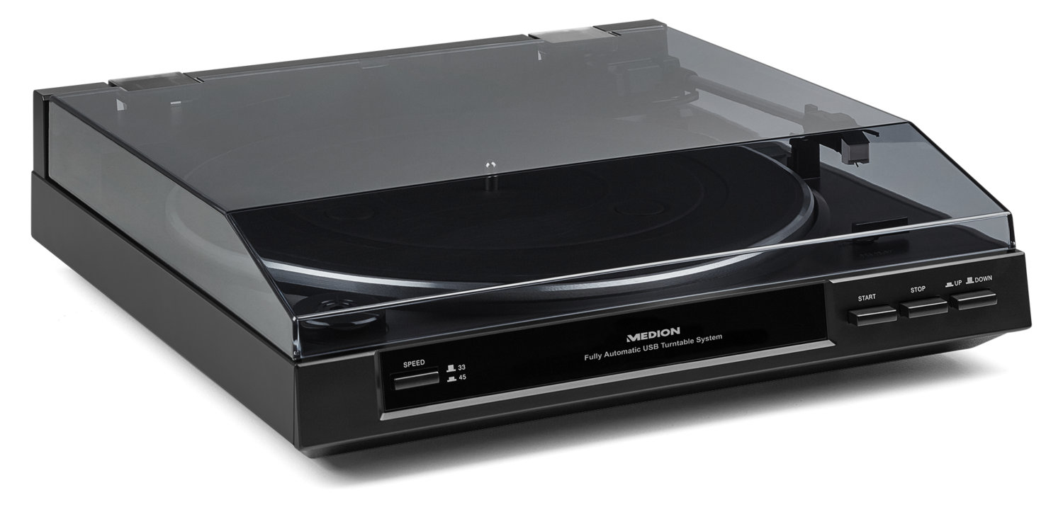 MEDION E65138 Belt-drive audio turntable Black Automatic – image 2