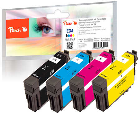Peach PI200-551 ink cartridge 4 pc(s) Compatible Standard Yield Black, Cyan, Magenta, Yellow