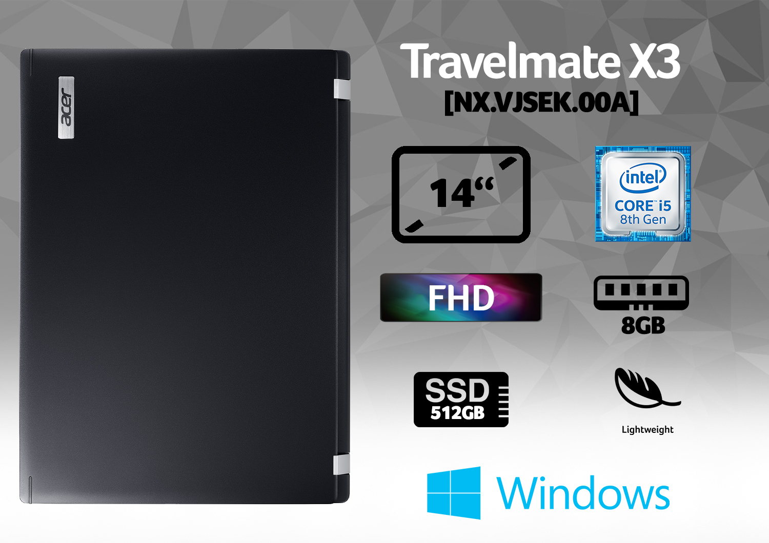 Acer TravelMate X3 TMX314-51 Intel® Core™ i5 i5-8265U Laptop – image 8