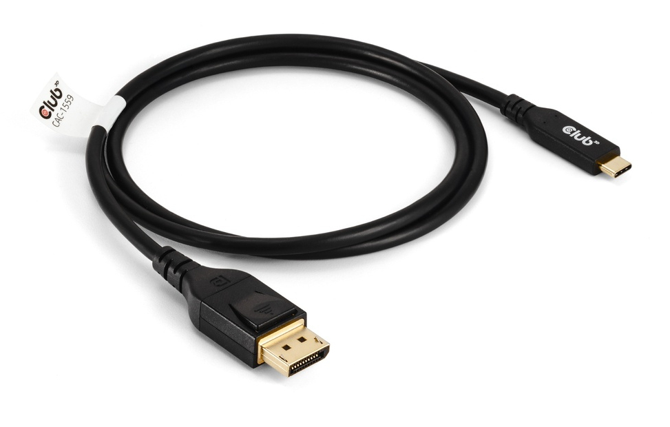 CLUB3D USB Type C Cable to DP 2.1 Bi-Directional VESA DP80 Certified Cable M/M 1m/3.28ft