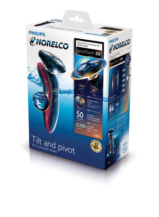 Philips Norelco Shaver 6700 1180X Rotation shaver Trimmer Red – image 2