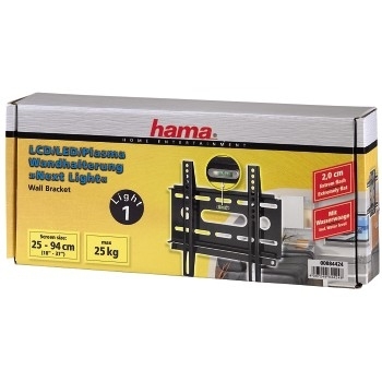 Hama "Next Light" LCD/PL/LED Wall Bracket, VESA 200x200, fixed, black – image 4