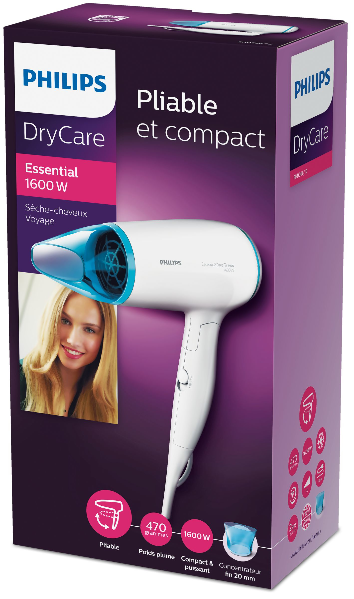 Philips Essential Care BHD006/10 hair dryer – image 2
