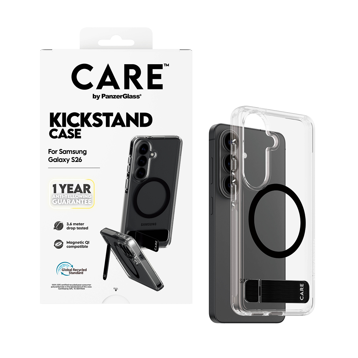 PanzerGlass CARE™ by PanzerGlass® Kickstand Case Transparent w. Qi Samsung Galaxy S26 – image 6