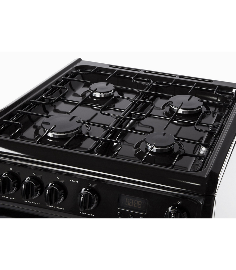 Hotpoint HAG60K cooker Freestanding cooker Natural gas Gas Black – image 3