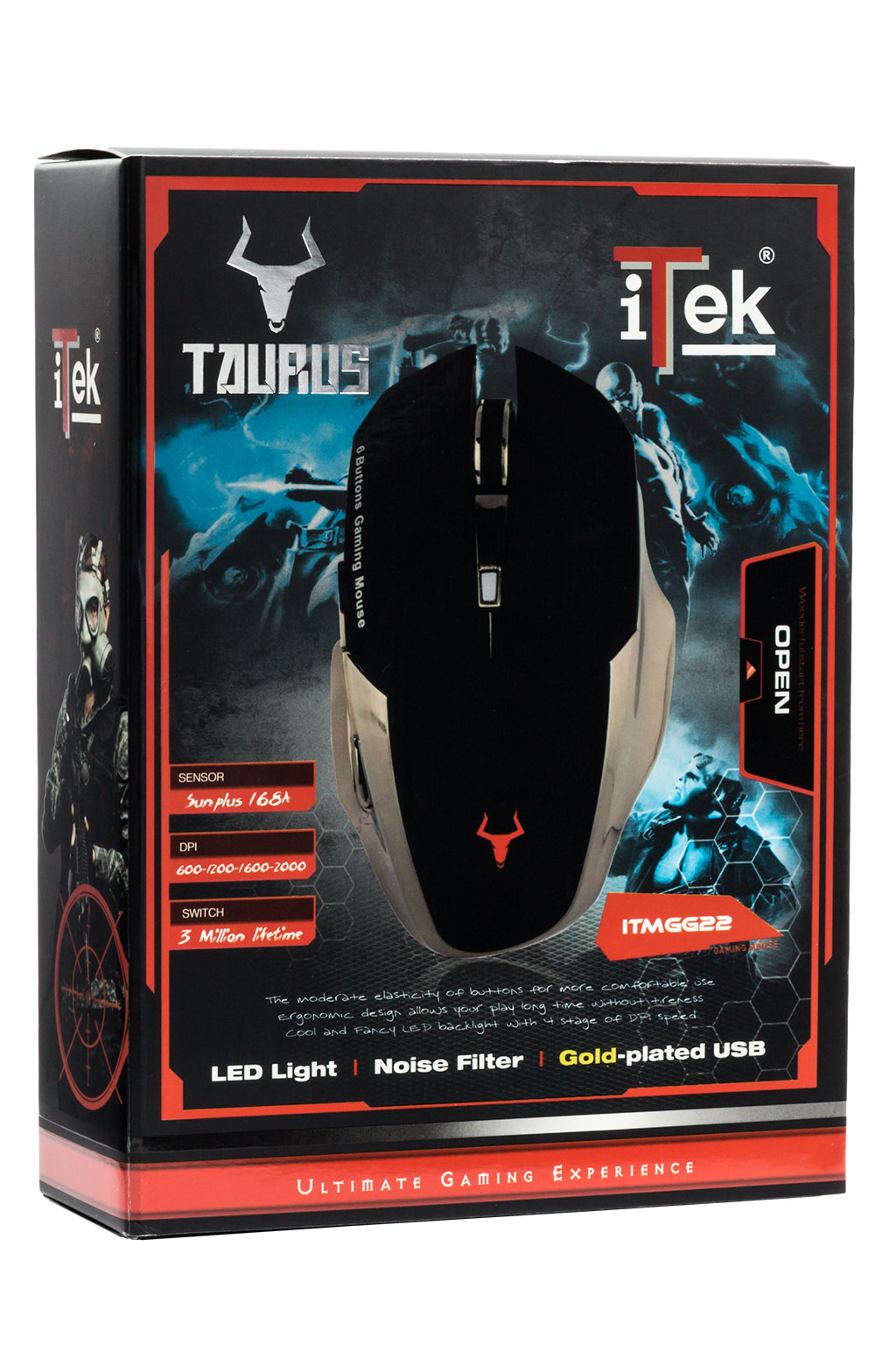 itek ITMGG22 mouse Gaming Right-hand USB Type-A Optical 2000 DPI – image 3