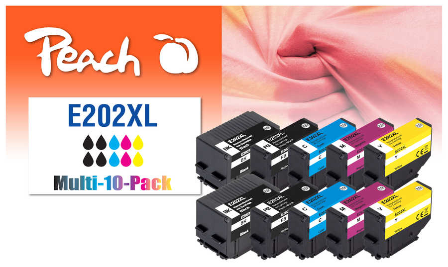 Peach PI200-871 ink cartridge 10 pc(s) Compatible High (XL) Yield Black, Cyan, Magenta, Yellow