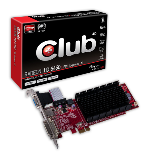 CLUB3D CGAX-6452LX1 graphics card AMD Radeon HD6450 – image 2