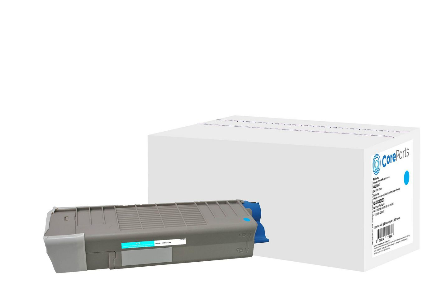 CoreParts QI-OK1005C toner cartridge 1 pc(s) Compatible Cyan