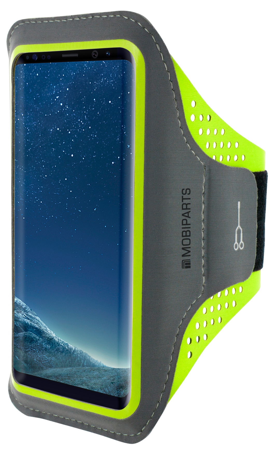 Mobiparts Comfort Fit Sport Armband Samsung Galaxy S8 Neon Green