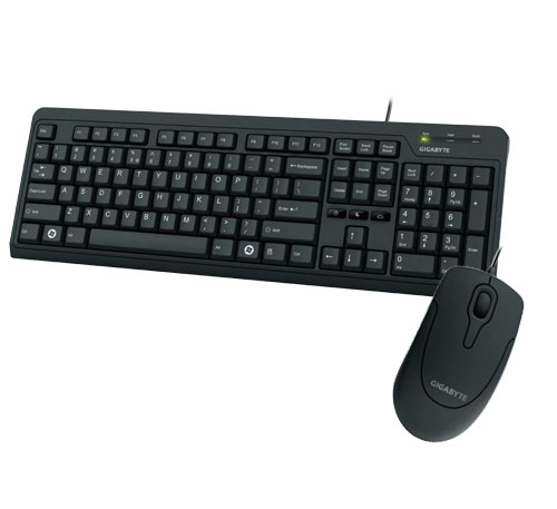 GIGABYTE KM5200 keyboard Mouse included Office USB Black