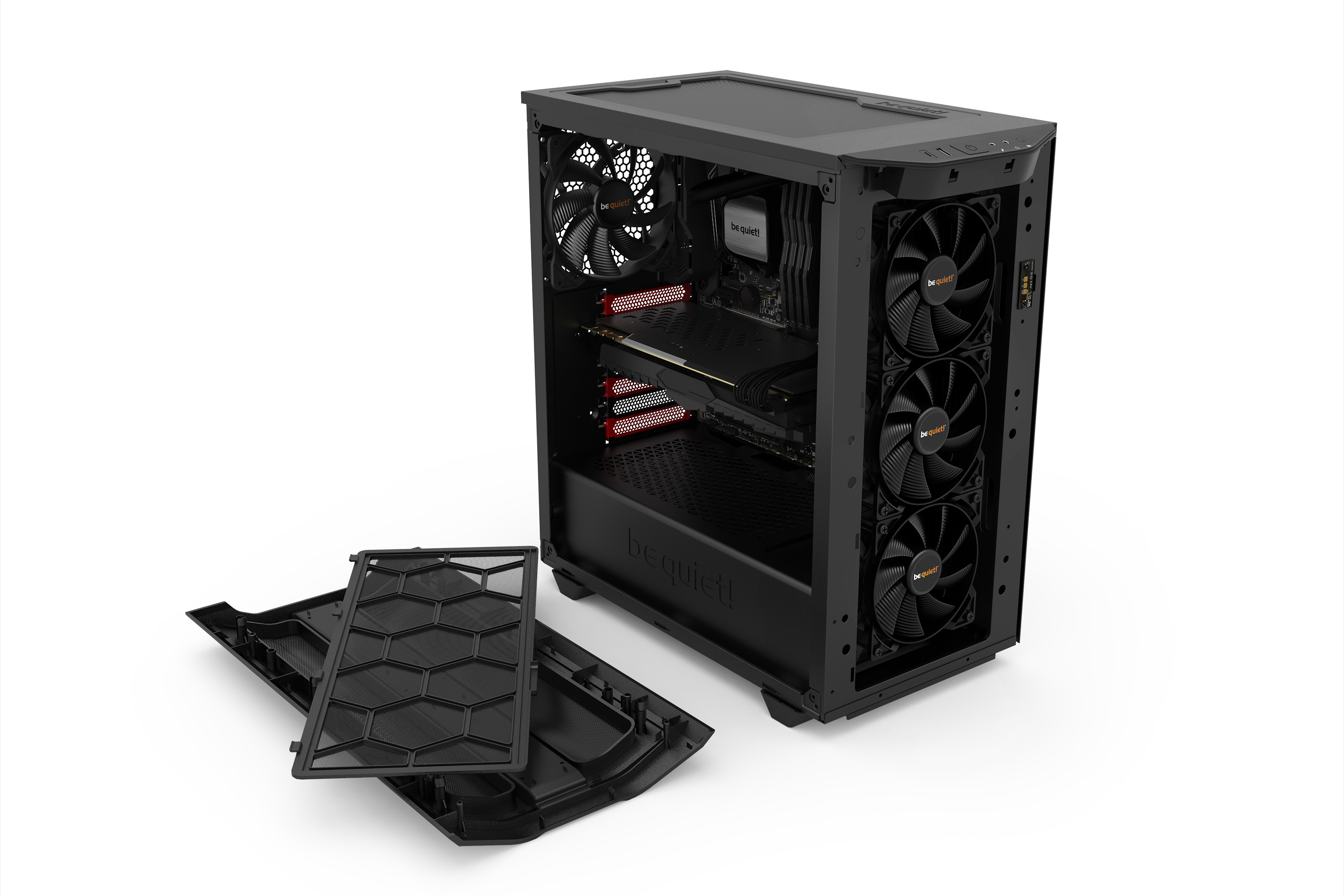 be quiet! Pure Base 500DX Midi Tower Black, Red image 6