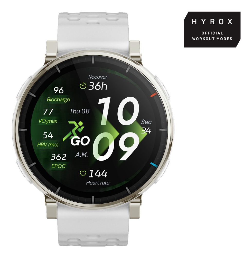 Amazfit Active 3 3.35 cm (1.32") AMOLED Digital 466 x 466 pixels Touchscreen Gold GPS (satellite)