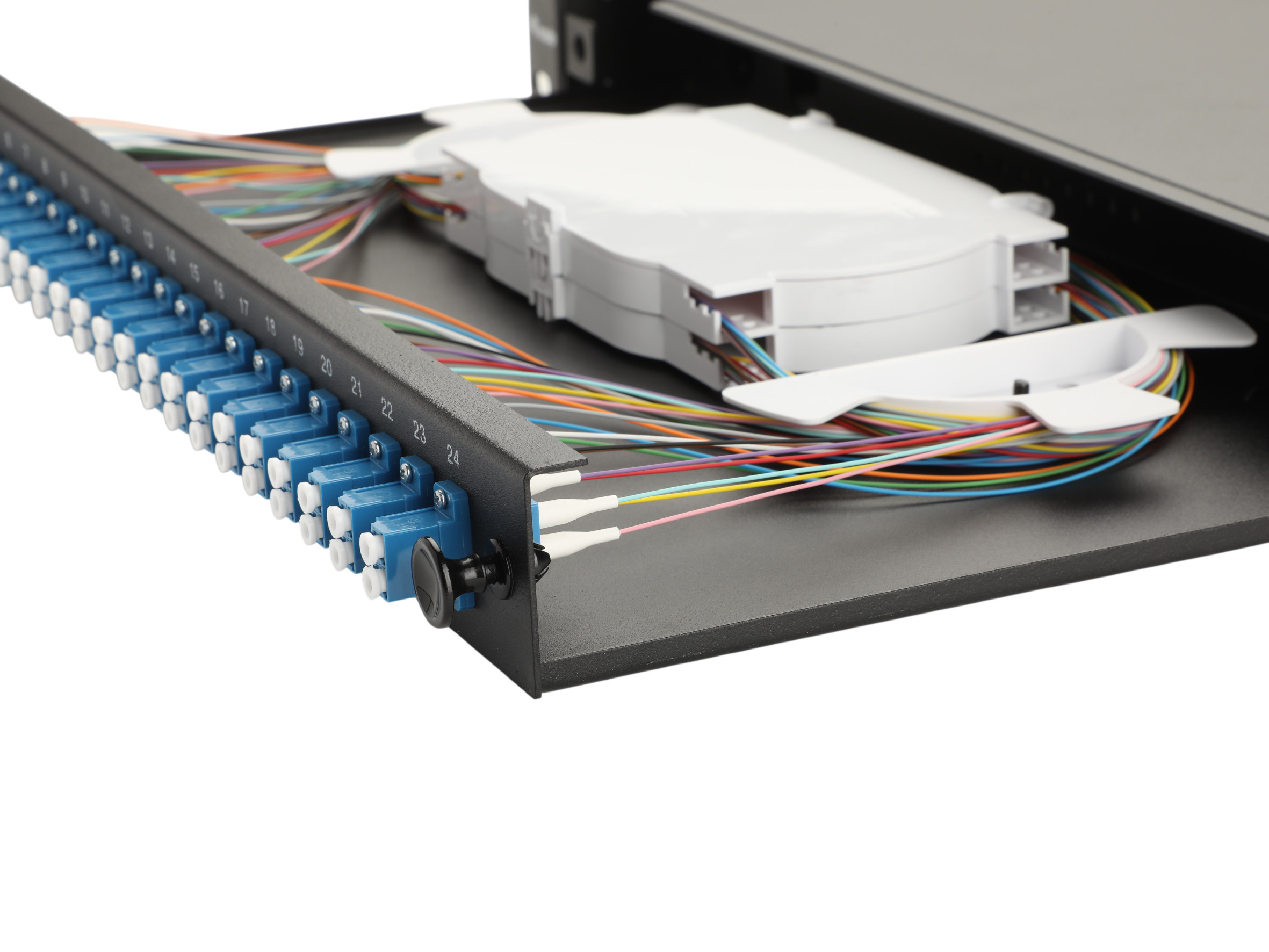 Equip LWL-Spleißkasten 24-Port LC-Duplex OS2 1U komplett  sw