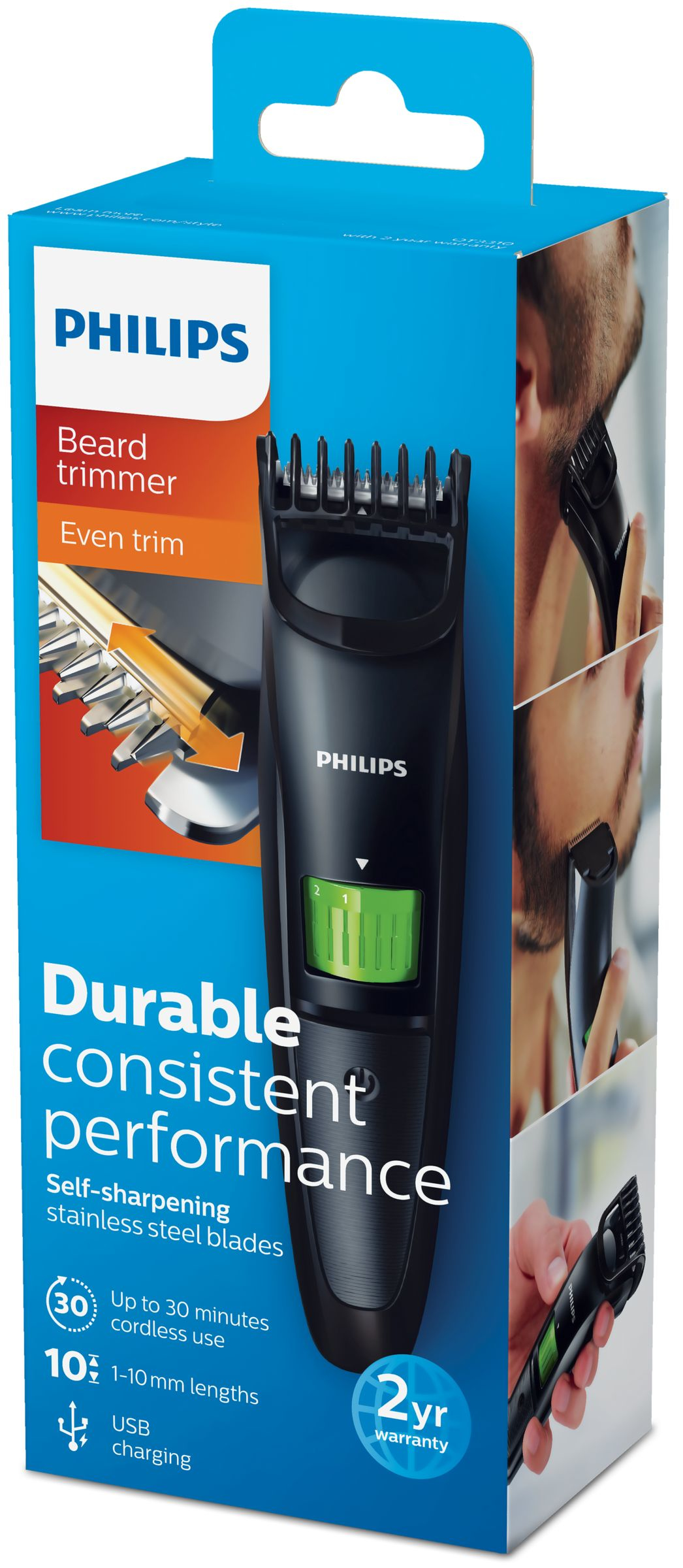 Philips BEARDTRIMMER Series 3000 beard trimmer QT3310/13 – image 2