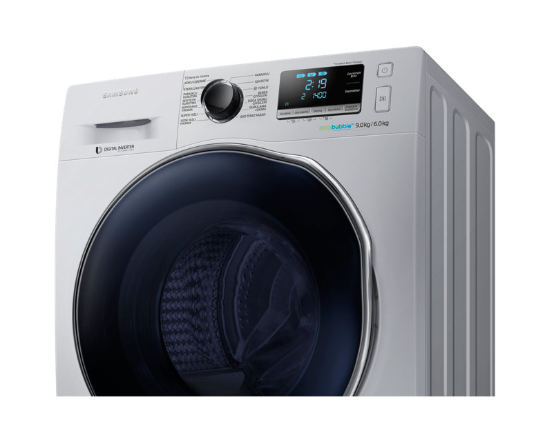 Samsung WD90J6410AS washer dryer Freestanding Front-load Silver – image 4