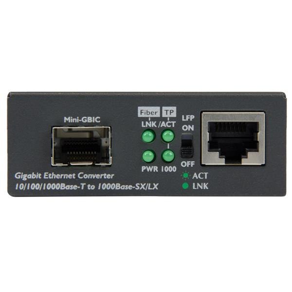 StarTech.com Multi-Mode (MM) / Single Mode (SM) Fiber Media Converter for 10/100/1000 Networks, Standalone Gigabit Ethernet to Fiber Converter, Open SFP Slot - – image 2