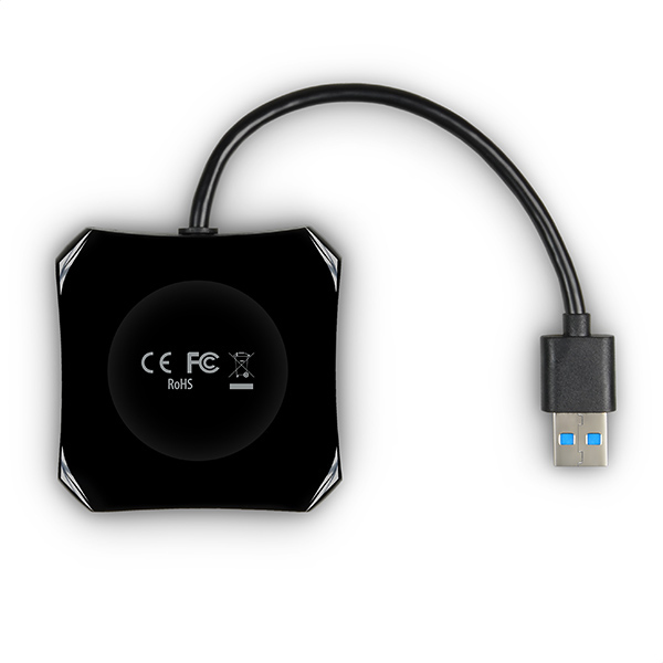 Axagon HUE-S1B interface hub USB 3.2 Gen 1 (3.1 Gen 1) Type-A 5000 Mbit/s Black – image 6