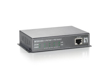 LevelOne 4 FE PoE + 1 FE Switch, 61.6W – image 1