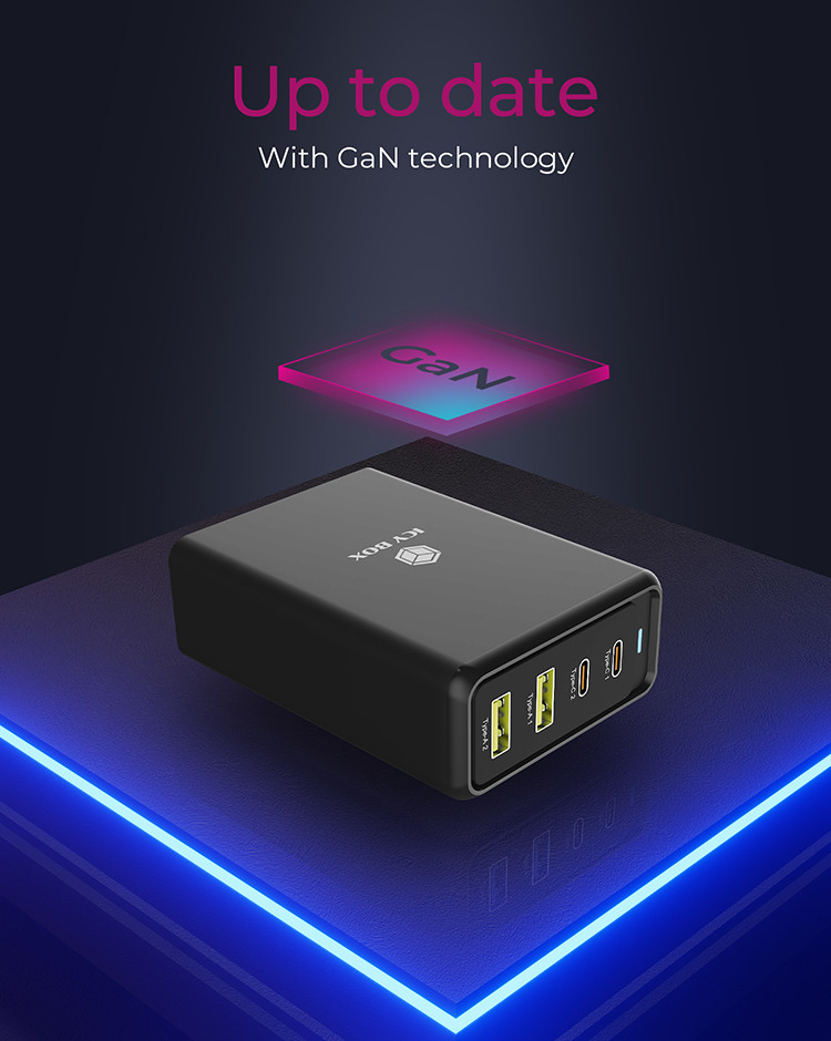 ICY BOX IB-PS104-PD Laptop, Smartphone, Tablet Black AC Fast charging Indoor – image 3