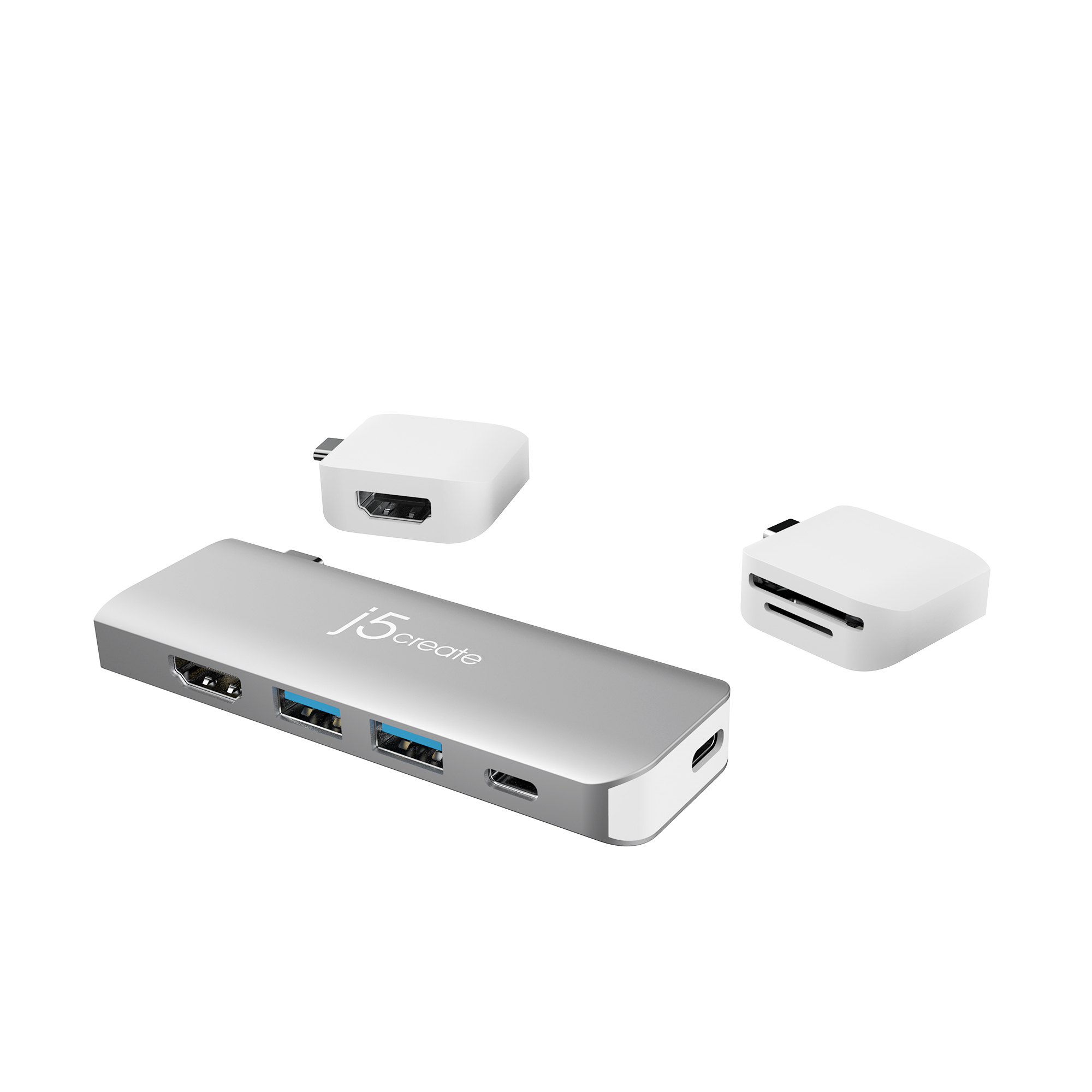 j5create JCD387 USB 3.2 Gen 1 (3.1 Gen 1) Type-C Silver, White – image 2