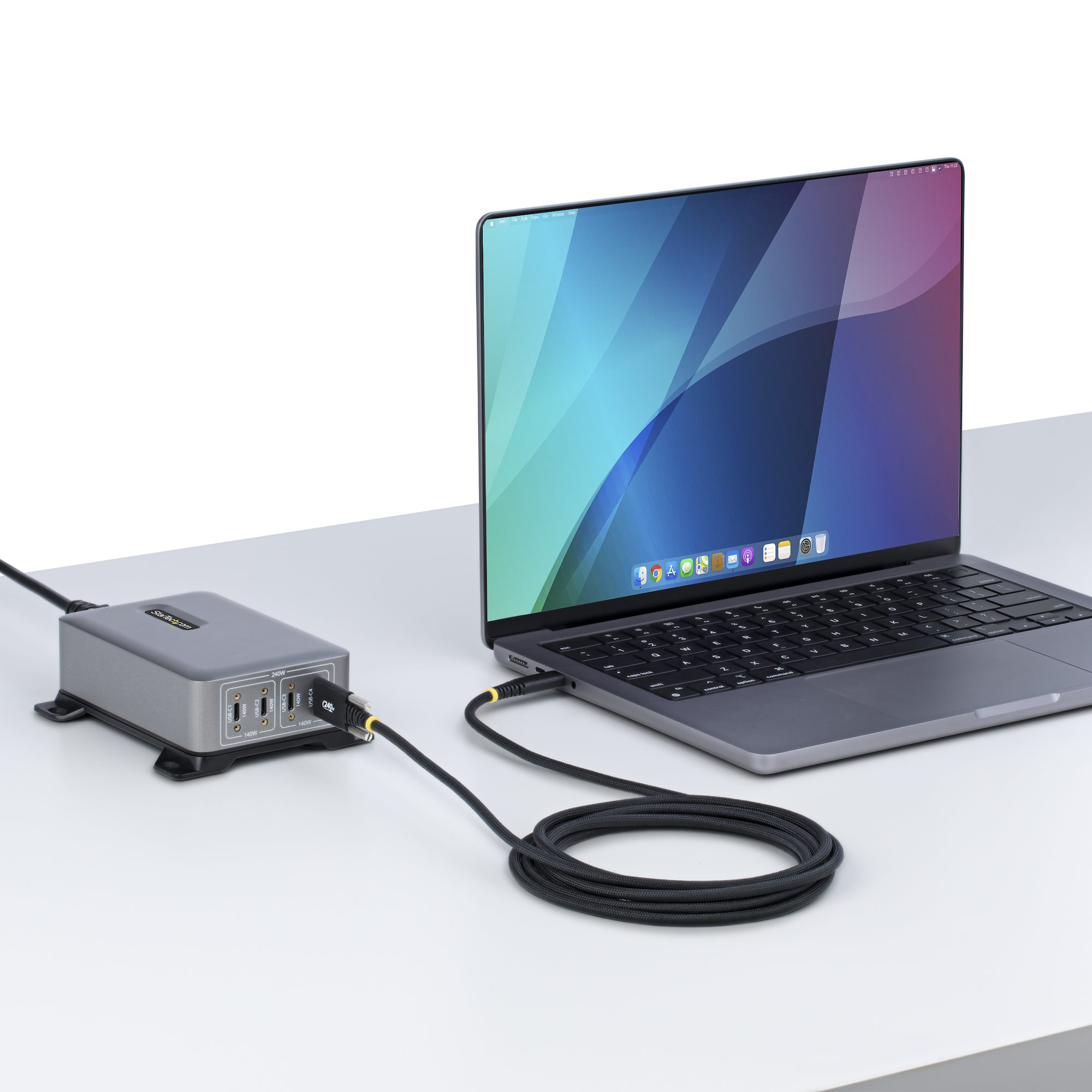 صورة كابل StarTech.com S2CEPR3M-USBSL-CABLE، USB 2.0 تايب-سي إلى تايب-سي، 3 متر، أسود