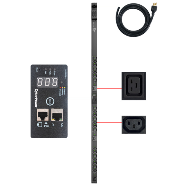 CyberPower PDU30SWVHVT24FNET power distribution unit (PDU) 24 AC outlet(s) 0U Black – image 2