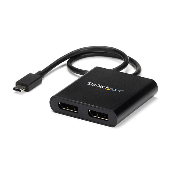 StarTech.com USB-C to Dual DisplayPort 1.2 Adapter, USB Type-C Multi-Monitor MST Hub, Dual 4K