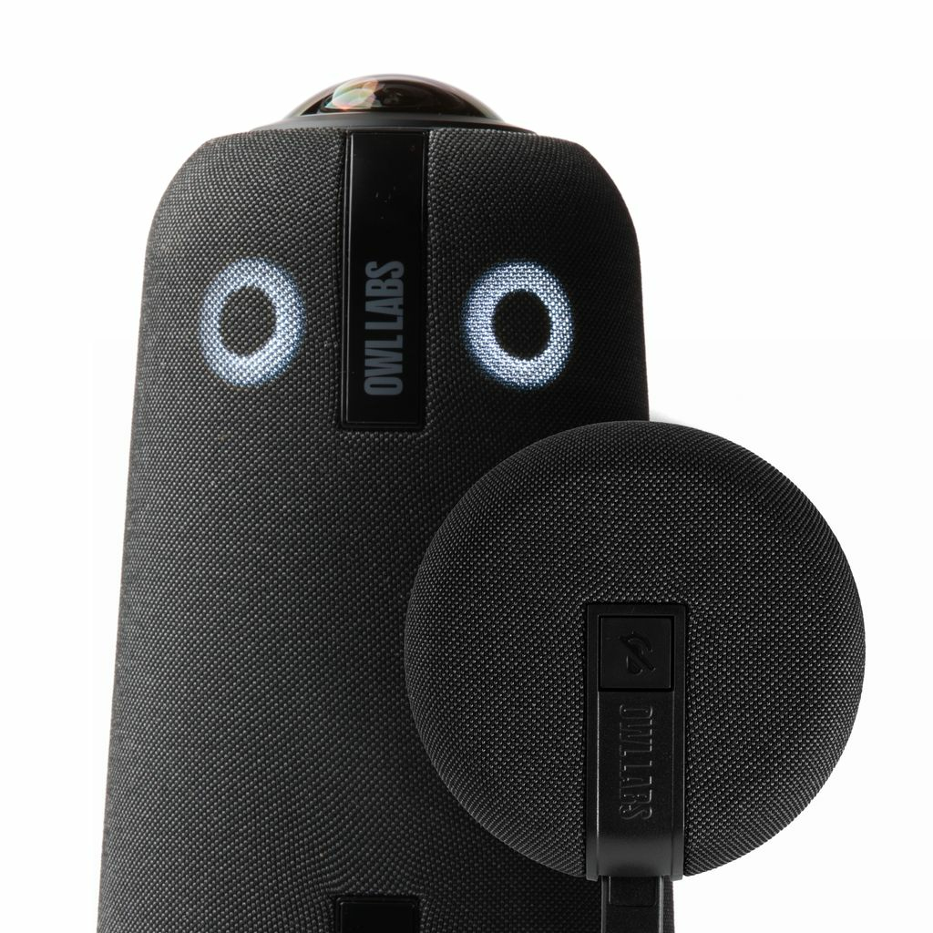 Owl Labs Meeting Owl 4+ e l'Expansion Mic per Meeting Owl 4+ - estendono la portata audio in spazi piÃ¹ grandi di 2,5 metri n