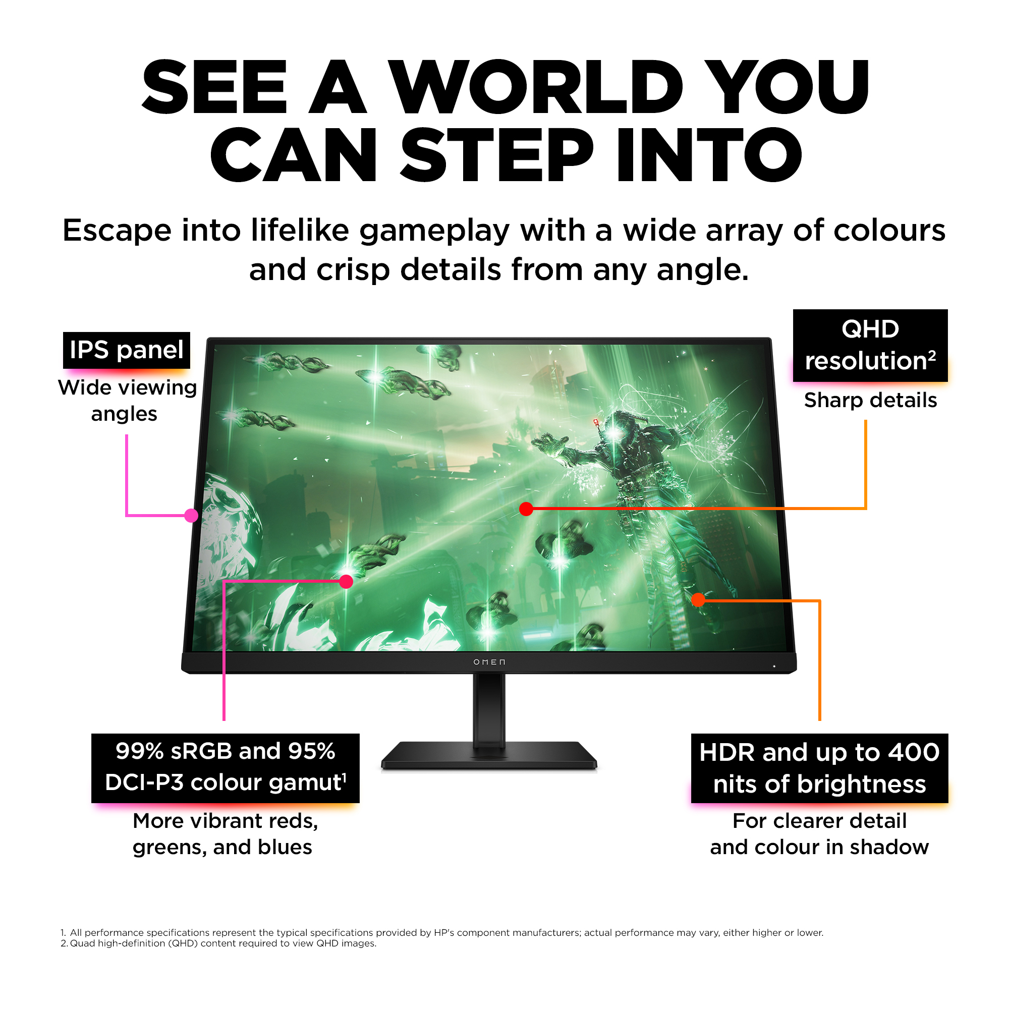 HP OMEN by HP 27 inch QHD 165Hz Gaming Monitor - OMEN 27q – image 8