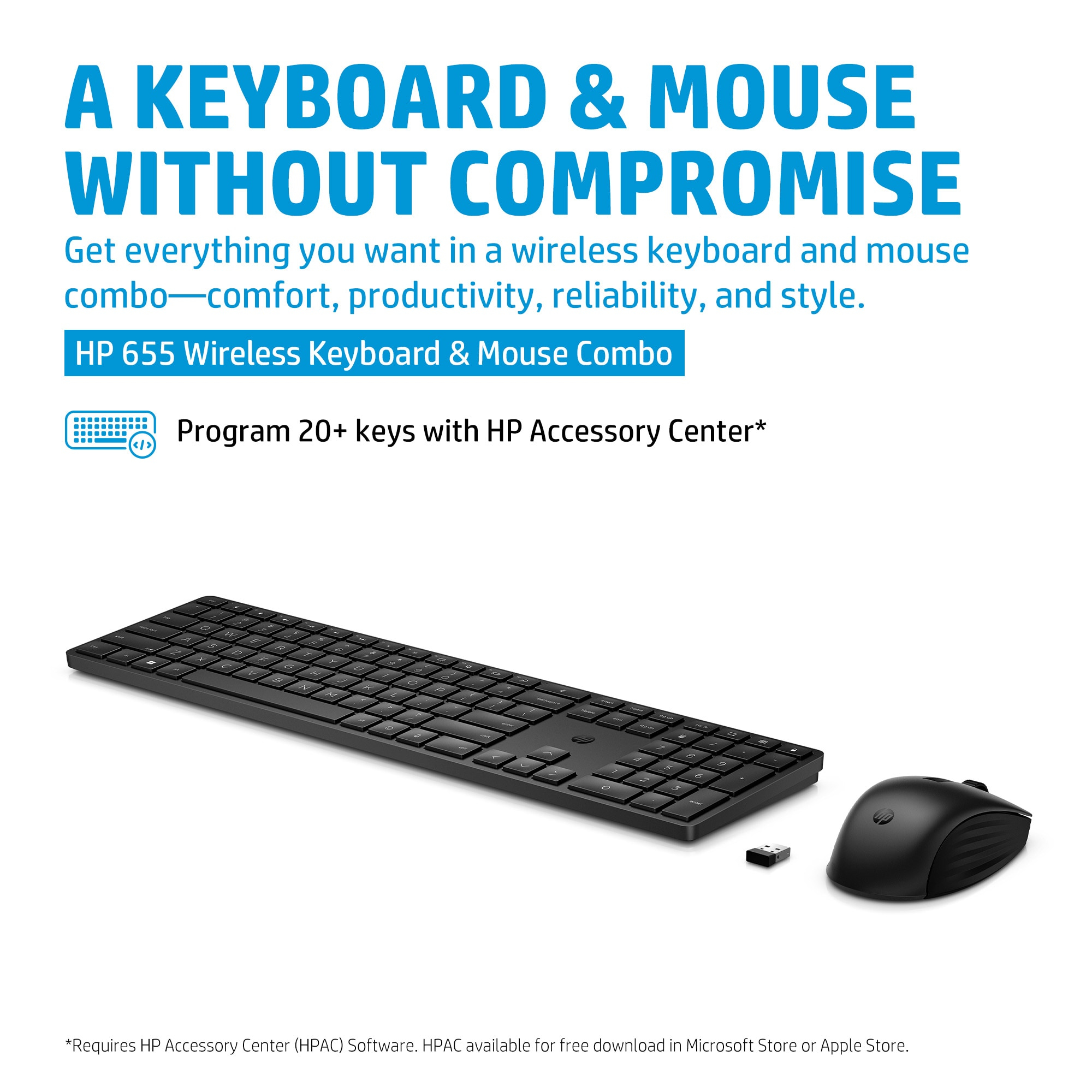 HP 655 Wireless Keyboard and Mouse Combo (Bulk 10) – image 7