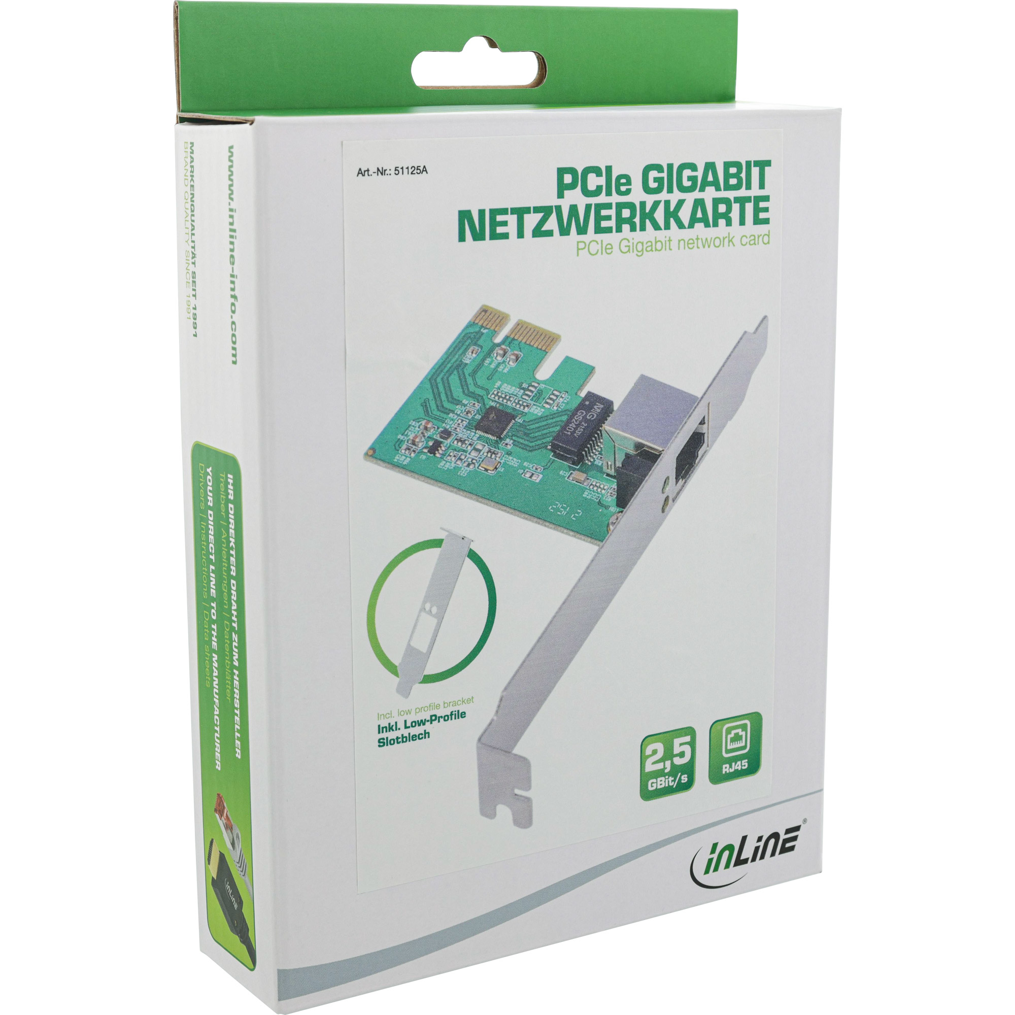 InLine Gigabit network card, 1x RJ45 – image 3