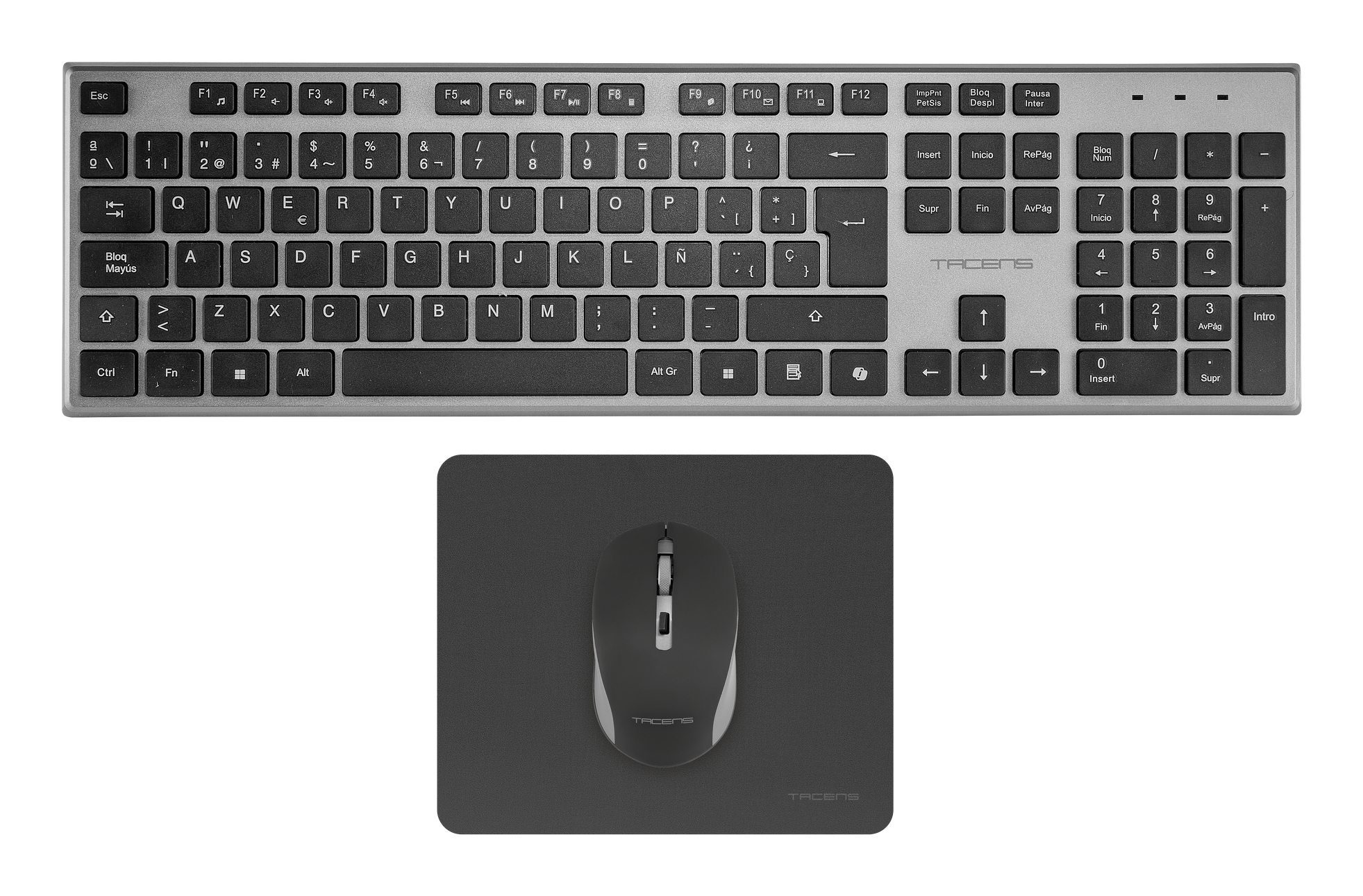 Tacens 6ZENITHIT keyboard Mouse included Home/Office RF Wireless QWERTY Italian Grey – image 2