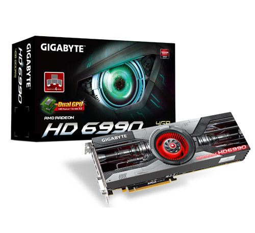 GIGABYTE GV-R699D5-4GD-B graphics card AMD Radeon HD6990 – image 1