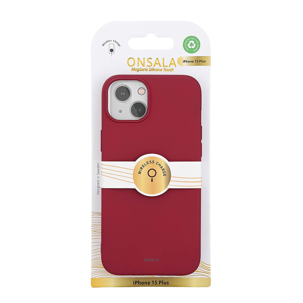 Onsala Phone Case with Silicone Feel MagSeries Deep Red - iPhone 15 Plus – image 2