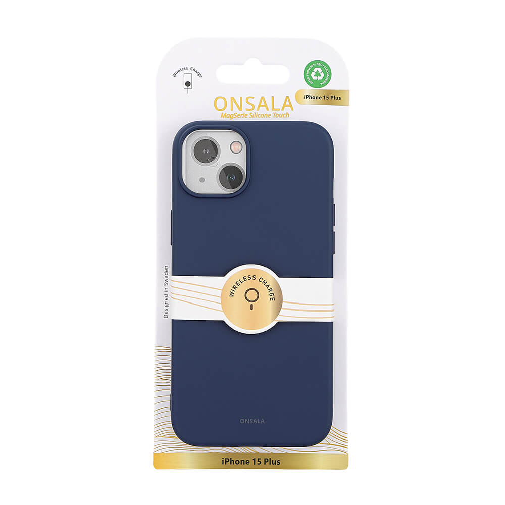 Onsala Phone Case with Silicone Feel MagSeries Dark Blue - iPhone 15 Plus – image 2