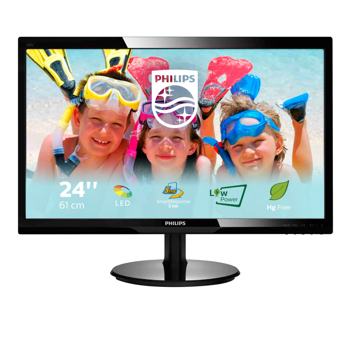 Philips V Line LCD monitor with SmartControl Lite 246V5LSB/01 – image 1