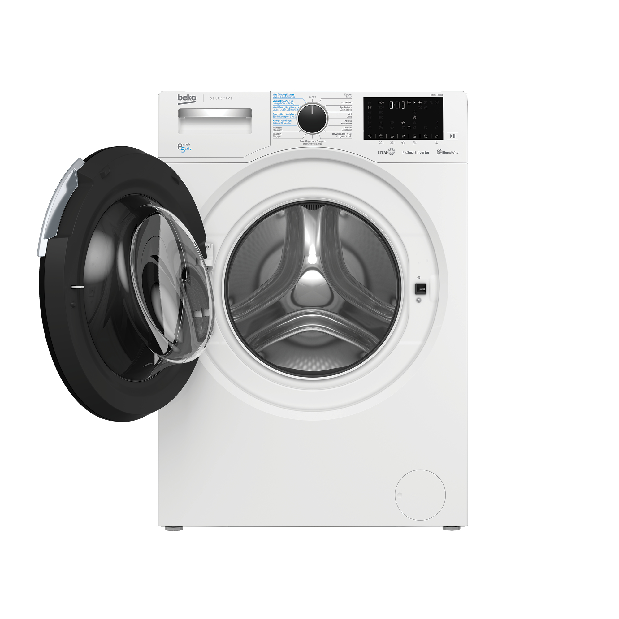 Beko HTV8744X001 washer dryer Freestanding Front-load White – image 3