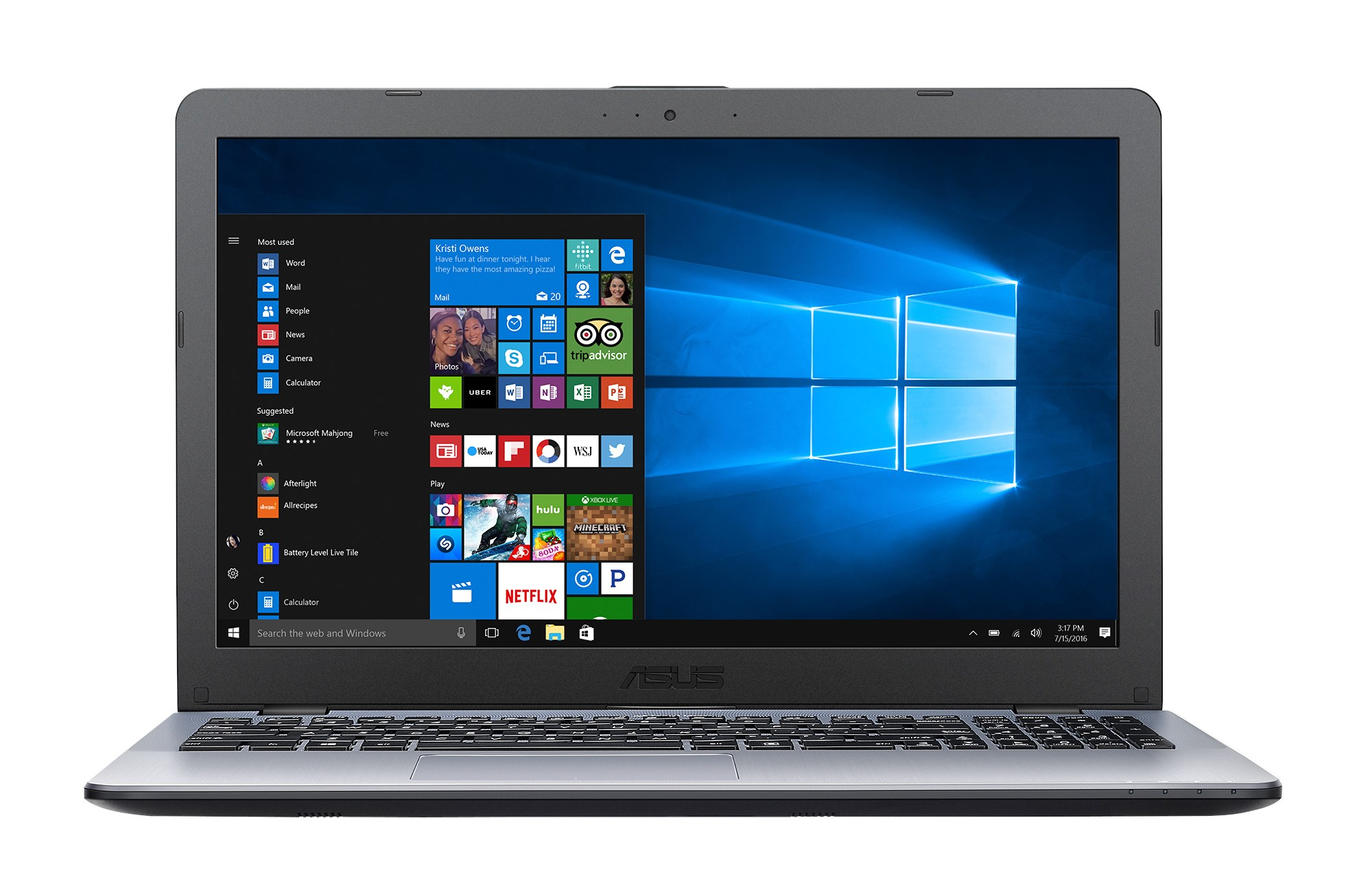ASUS Vivobook 15 X542UA-GO254T laptop Intel® Core™ i7 i7-7500U 39.6 cm (15.6") HD 8 GB DDR4-SDRAM 1 TB HDD Windows 10 Home Grey